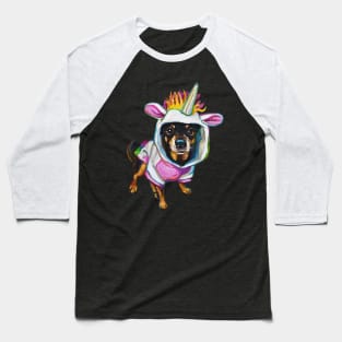 Cute Chihuahua in a Unicorn Outfit Baseball T-Shirt